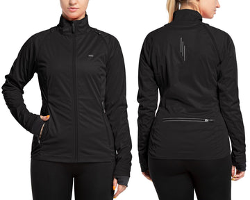Women's Zip Up Lightweight Athletic Workout Yoga Cycling Track Running Jacket Waterproof Windproof Reflective 33,000ft